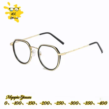 -1.0-1.5-2.0-2.5-3.0-3.5-4.0 Готови Очила за Късогледство, Женски Vintage слънчеви Очила с Анти-Синя светлина, Мъжки Оптични Очила за Късогледство