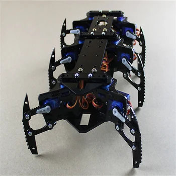 12 DOF Робот Паяк Акрилна Шестостенни Роботизирана Модел DIY Комплект RC Играчката Eduaction модул за Обучение Експеримент Проект на Платформа за Дистанционно Управление
