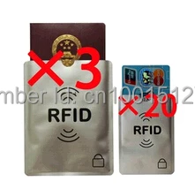 20 + 3шт Анти-Сканиране на RFID Блокер Ръкави Кредитни Карти и паспорт за Защита на Самоличността на Банкомат Дебит Безконтактен ID Защитник на Притежателя