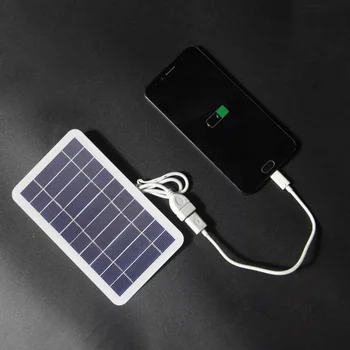 5 400 ma Соларен Панел 2 W Висока Мощност USB Слънчеви панели, Външна Водоустойчив Слънчеви Батерии Power Bank Слънчево Зарядно Устройство за Мобилен Телефон
