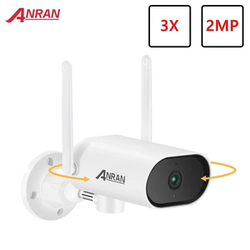 ANRAN PTZ IP Камера, WIFI Външна 1080P и 3-кратно Увеличение за Нощно Виждане Безжична Външна Домашна Камера за Видеонаблюдение Аудио Камера за наблюдение за Откриване на Движение