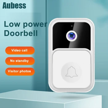 AUBESS WIFI Видео Звънец V9 Умен Дом Безжичен Телефон, Звънец Безжичен Домофонна система за Сигурност HD IR за Нощно Виждане за Видео Звънец