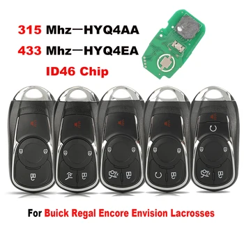 jingyuqin 3/4/5 Бутони на Дистанционното на Ключа на Автомобила 315/433 Mhz ID46 Чип За Buick ENCORE да предвижда НОВ ЛАКРОС Regal Smart Key HYQ4EA HYQ4AA