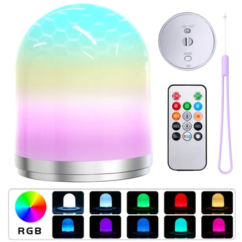 Led нощна светлина Дистанционно Управление на Цветни светлини, USB Акумулаторна Нощна Лампа за Спални за Децата Детски Подарък