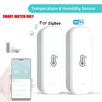 Sasha Zigbee/wifi Сензор за температура И Влажност на въздуха, Свързан към Домашния Термометър Life Помощник, който е Съвместим с Алекса H6z5