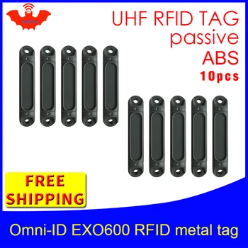 UHF RFID анти-метална етикет omni-ID EXO600 915 м 868 Mhz Impinj Monza4QT 10 бр. Безплатна доставка здрав ABS смарт карта пасивни RFID етикети