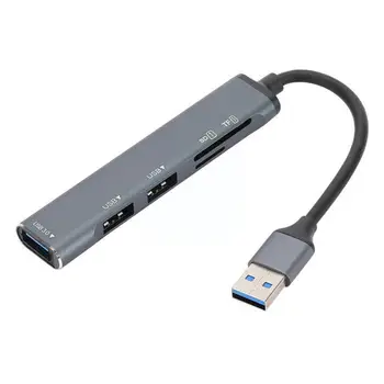 USB HUB с 3.0 Докинг станция С TF SD 4 Порта, Мультиразветвитель, OTG Адаптер За Lenovo Xiaomi Macbook Pro 13 15 Air Pro PC, Достъп до Компютър S3W1