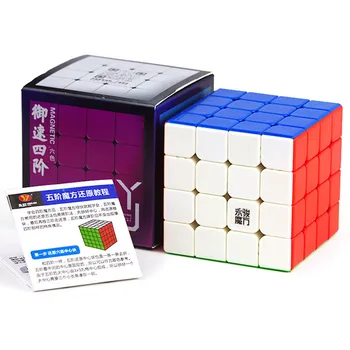 YJ Yusu V2 M 4x4 Магнитен магически способи за куб, професионални, анти-Стрес играчка, Гладка, Детски пъзели, Игри за игра