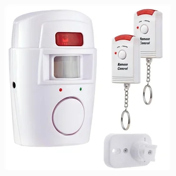 Безжичен Датчик за движение PIR Детектор Аларма с 2 Врати и прозорци дистанционно управление Подходяща за домашна аларма