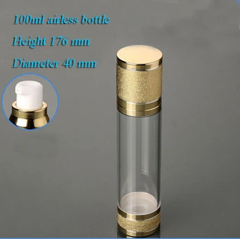 Бутилка капацитет 100ML FM безвоздушная, пластмасова бутилка лосион с безвоздушным помпа се използва за козметични пръскачка или козметични опаковки