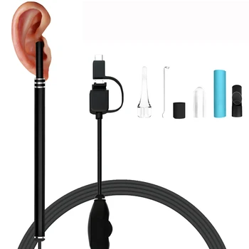 Визуален Почистване на Ушния Лъжици с Висока Разделителна способност, Ендоскоп, препарат за Премахване на ушна кал, USB за Android Type-c Мини-Камера, Грижи За Ушите