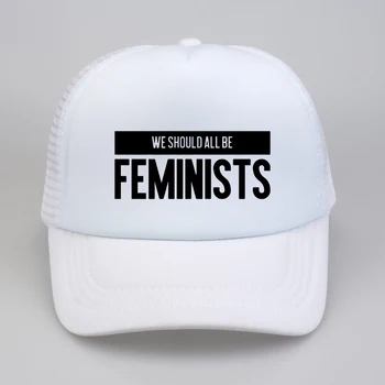 Всички ние трябва да се феминистками, шапки с принтом, модни летни стръмни Окото бейзболни шапки, дамски еднакви правилни шапки