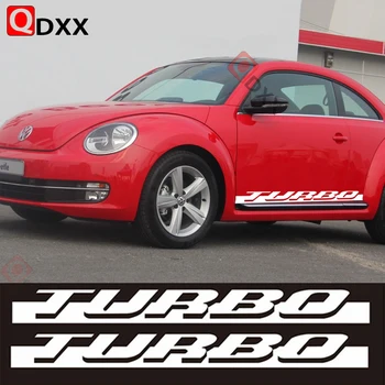 Двойката Странични Прагове Състезателна Стикер Лента За Volkswagen Beetle Turbo Графични Етикети 2010-2016 Автомобилни Аксесоари