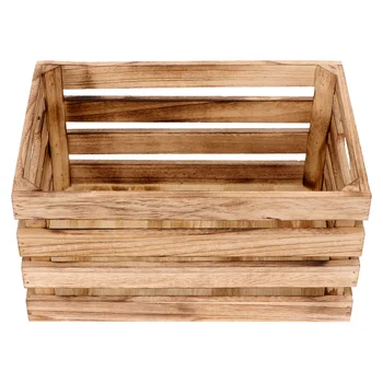 Дървена Кутия Кутия, Кутии За Съхранение На Дървен Органайзер Разни Селски Кошница Ретро Дисплей Настолен Селска Къща Сукуленти Отворено Гнездование