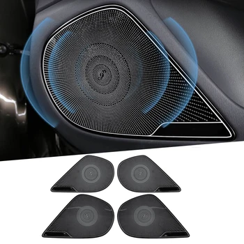За Mazda 6 M6 2019 2020 Вътрешна Врата От Неръждаема Стомана Говорител на Звука на Музика от Аудио Пръстен Стикер на Кутията Довършителни Аксесоари За Полагане на автомобили