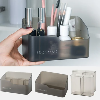 Кутия за съхранение на козметика домочадца пластмасова маса козметична, многофункционални продукти внимателност кожа, бижута, козметика дистанционно управление 