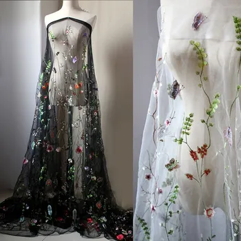 Луксозна декорация от плат на окото прежди на фабрика цвете бродерия завързана модел на предварителното рокля рокля плат