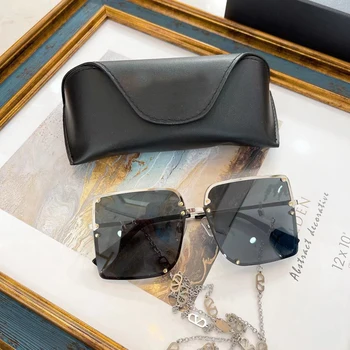 Луксозни Квадратни слънчеви очила от сплав, женски Висококачествени дизайнерски маркови очила с UV400, дамски модни СЛЪНЧЕВИ ОЧИЛА