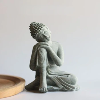 Малък Пясъчник Медитация Статуята На Буда Е Статуетка На Скулптура Ръчно Изработени Медитация Миниатюрен Модел На Статуята На Фън Шуй Декоративен