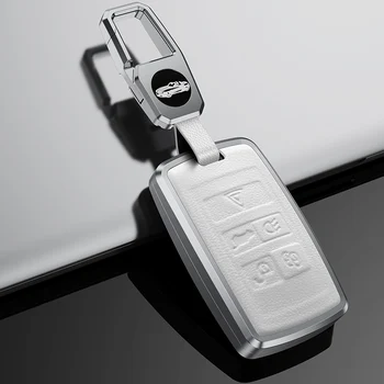 Метален Кожена Кола с Дистанционно на Ключа, Калъф, Държач за Верига-Ключодържател За Jaguar XF F-TYPE, F-PACE XE E-PACE I-PACE XFL XEL Аксесоари