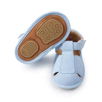 Мъжки и женски, детски месеци на Лятото 0-1 обувки за деца Baotou slip 6-12 детска меки дишащи обувки