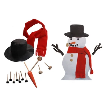 Направи си САМ Моделиране Коледен Снежен човек Обличам Комплект Аксесоари Забавен Направи снежни човеци Семеен Набор от Инструменти Декоративен Костюм