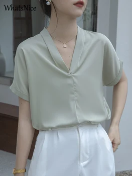 Нови Корейски Модни Дамски Ризи, Блуза, Офис Дамски Блузи, Дамски Ежедневни Сладки Бели Ризи С Ръкави 