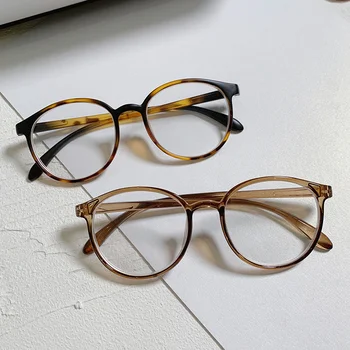 Нови Кръгли Очила Дамски Мъжки Маркови Дизайнерски Реколта Очила Дамски Мъжки Прозрачни Лещи Голяма Дограма Анти-синя Светлина Ловецът