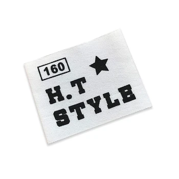 Обичай отпечатани етикети на частния лого шият на Памучни етикетите Тагове памучни тениски етикет 100% памук Етикет за Детски Дрехи