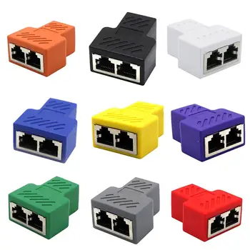 От 1 до 2 Начина Кабелен Ethernet Адаптер Удължител на Кабела на Lan Мрежата Сплитер за Свързване на Интернет-кабел 1 Вход, 2 Изхода
