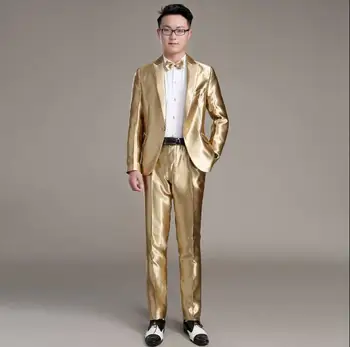 Сако за мъжете, вечерна рокля последните модели палта панталони костюм за мъже злато homme terno masculino панталони брак сватбени костюми за мужчин's