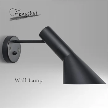 Скандинавска Лампа Led осветление Стена LOFT-Модерен Дизайн Черно Бели Сутиени Реплика Висящи Лампи, Лампа, с монтиран на стената Лампа, Спалня и Вътрешна Декорация