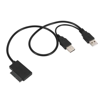Тънък Кабел SATA USB 2.0 До 7 + 6 Външно Захранване За Лаптоп SATA Адаптор Конвертор Подкрепа Window Xp/7/8/10 Mac OS EM88