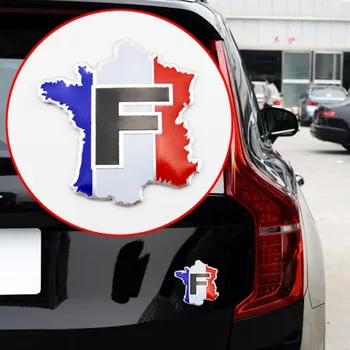 Универсален Автомобил, Камион Външни Детайли 3D Метален Значка Емблема на Стикер Стикер За Френския Франция FR Карта на Страната Флаг Довършителни Аксесоари