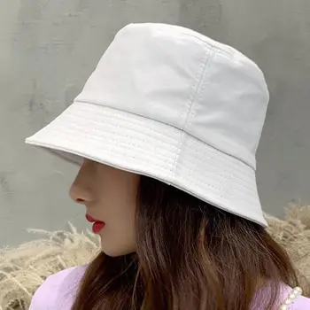 Унисекс Харадзюку кофа шапка плътен цвят UV защита от Слънцето с широка периферия Cap Риболов кофа капачка модни аксесоари лято 2021