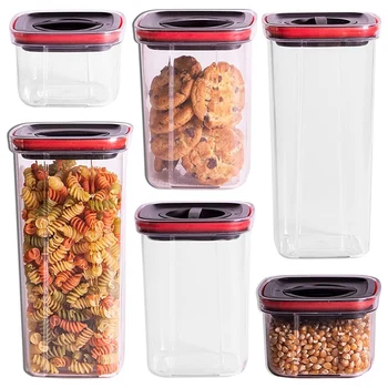 Херметични контейнери за съхранение на зърнени храни, контейнери за храна с капак, кухненски съдове за съхранение позволяват да се запази свежестта на продуктите